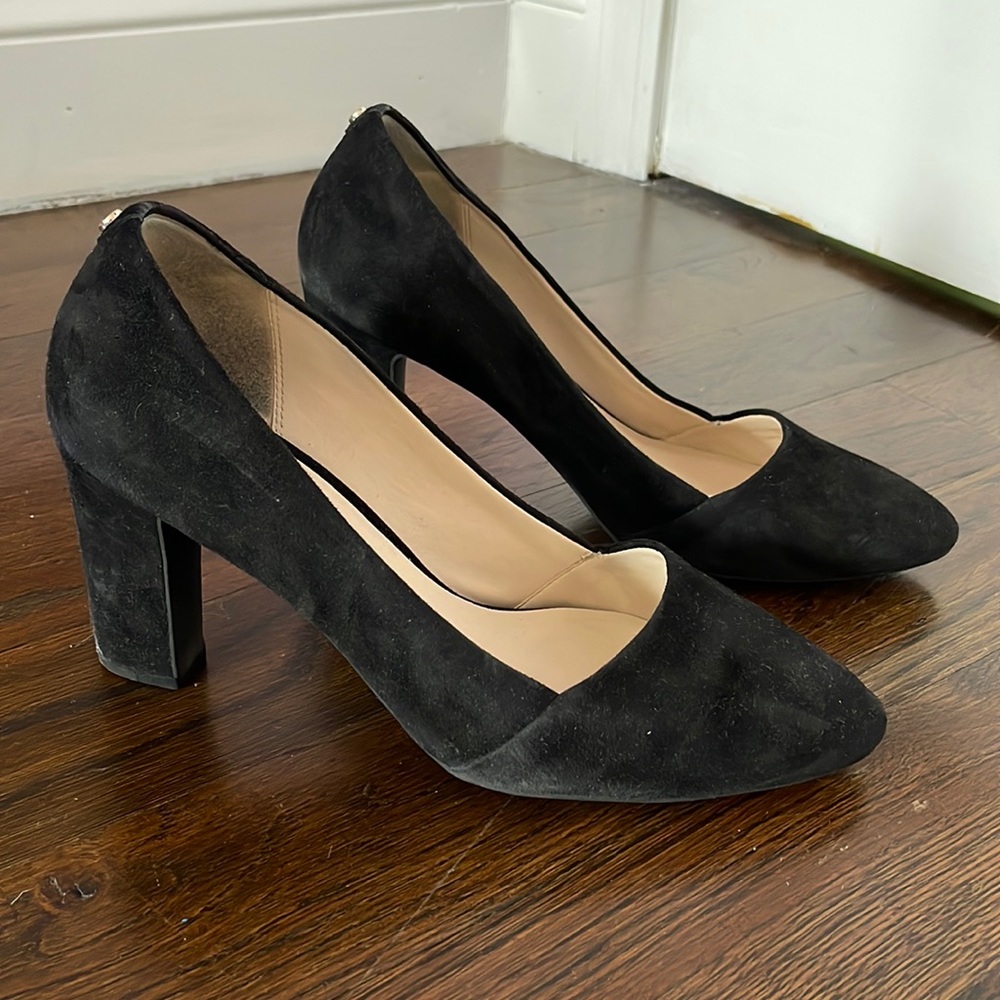 Cole Haan Black Suede Block Heel